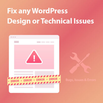 Fix any Error WordPress Design